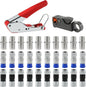 Coaxial Compression Tool Kit Coax Cable Crimper Wire Stripper with F RG6 RG59 Connectors