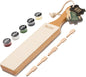 Bacher Premium Leather Strop for Knife Sharpening with Polishing Compound - Double Sided Stropping Leather ¨C Stropping Kit: Knife Strop and Stropping Compound for Wood Carving and Woodworking